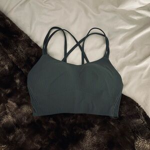 Lululemon Athletica Strappy Sports Bra - Deep Green